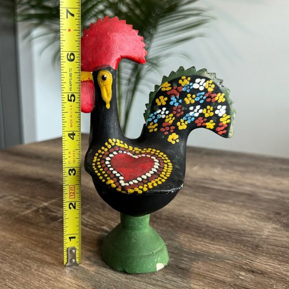 Vintage Portugal Pottery Earthenware Rooster Figurine. - Picture 7 of 8